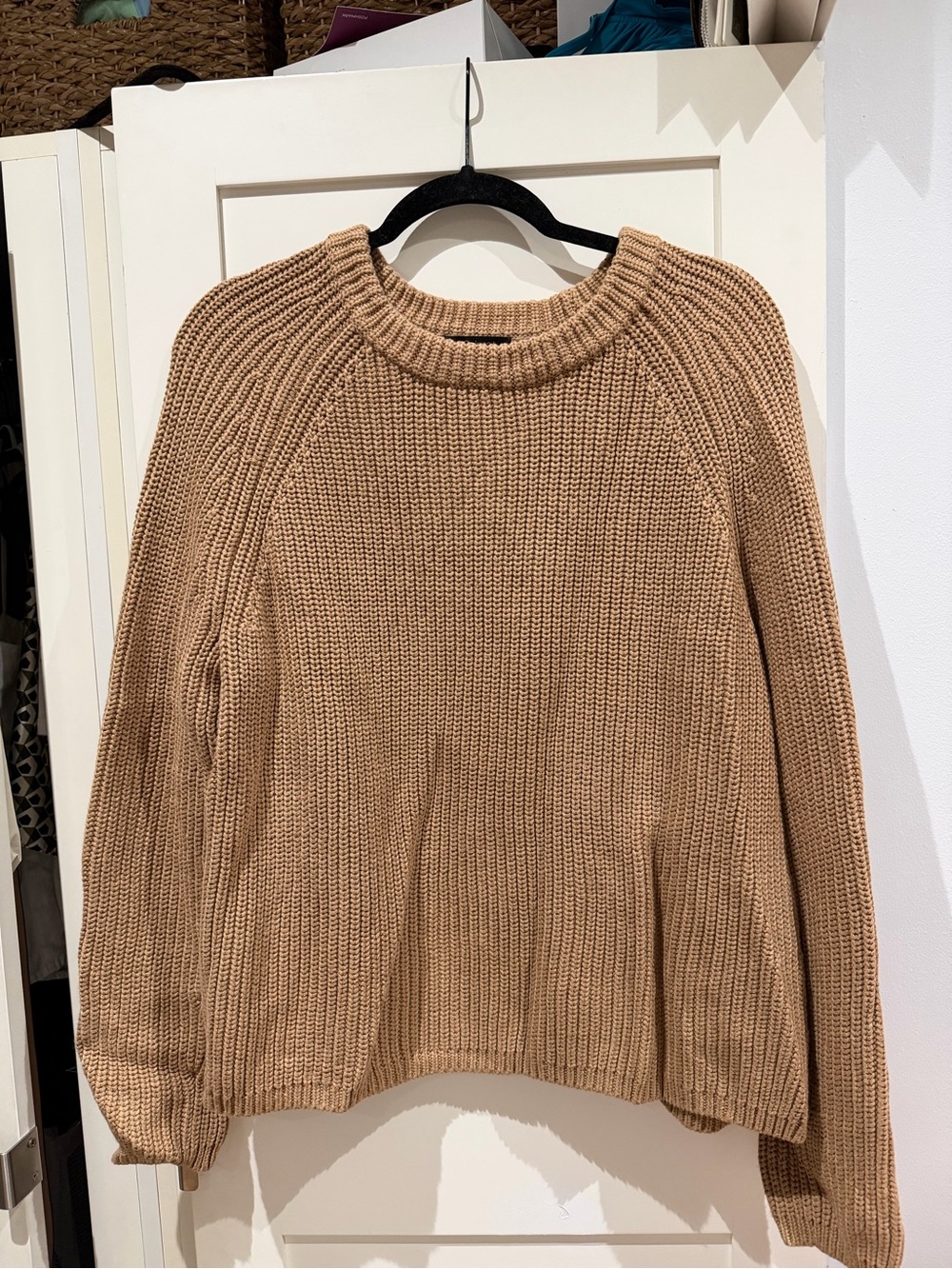 Classic Crewneck Knit Sweater - Camel